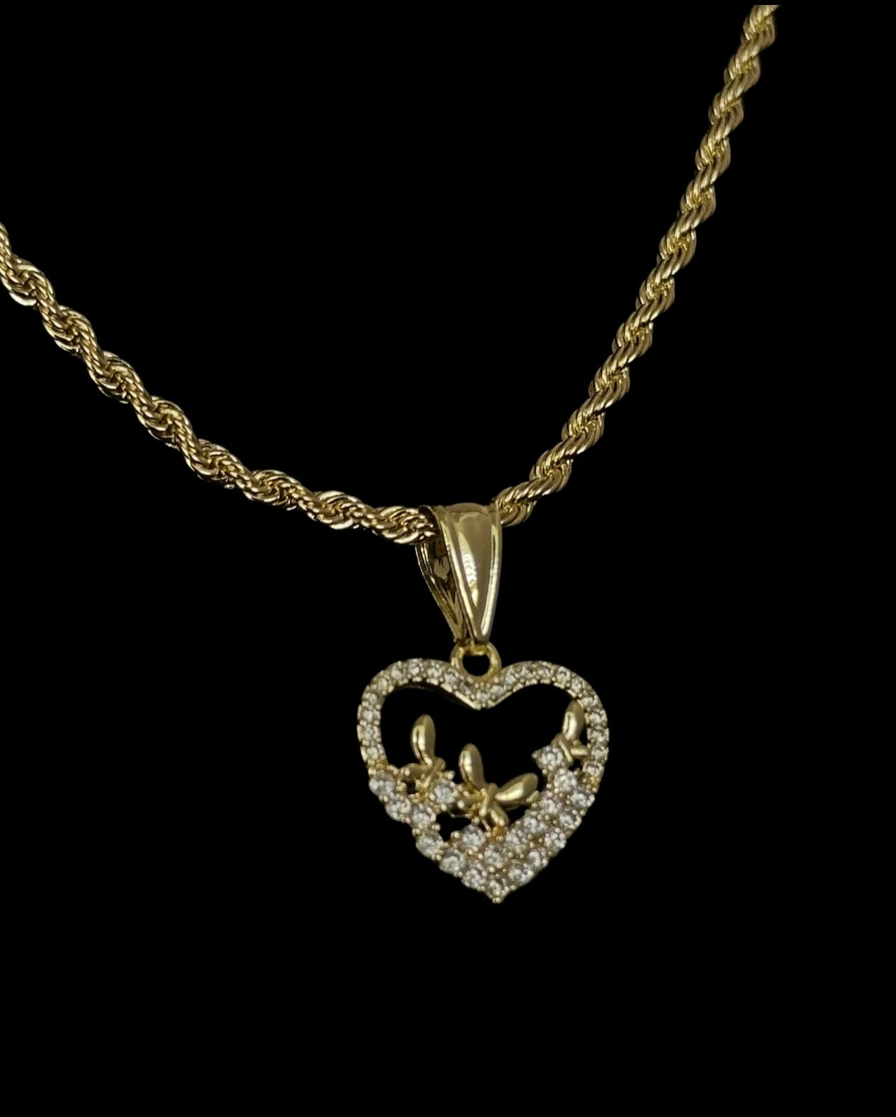 Butterfly Heart Necklace