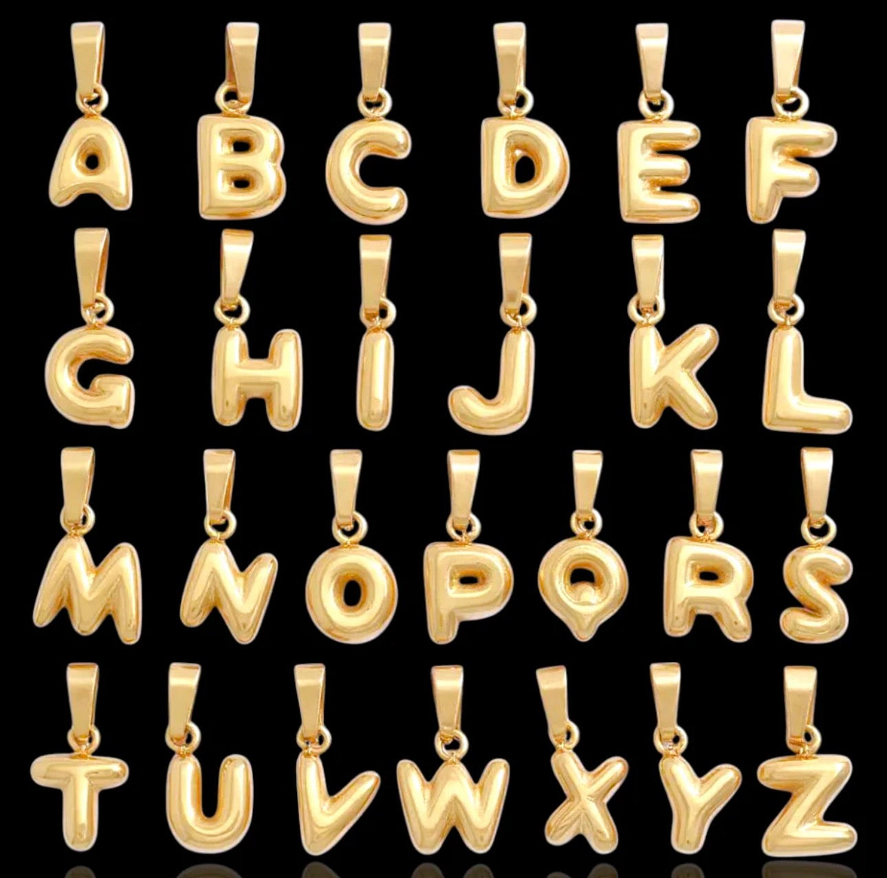 Bubble Initial Necklace