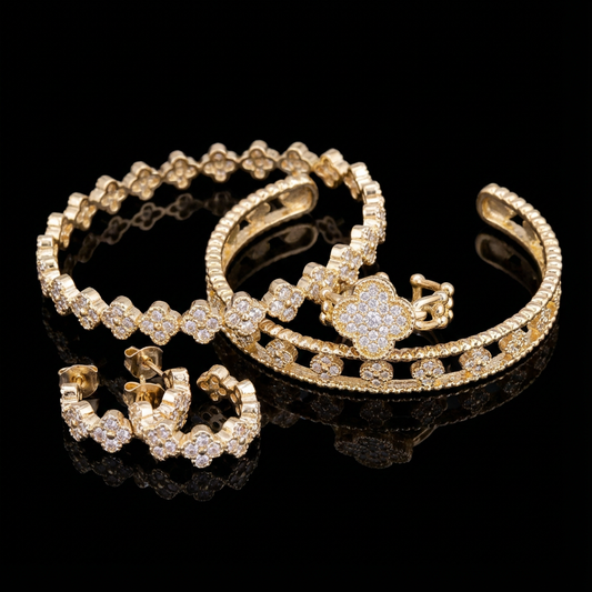 Full Clover Collection Bundle — Bracelet, Ring, Hoops & Bangle