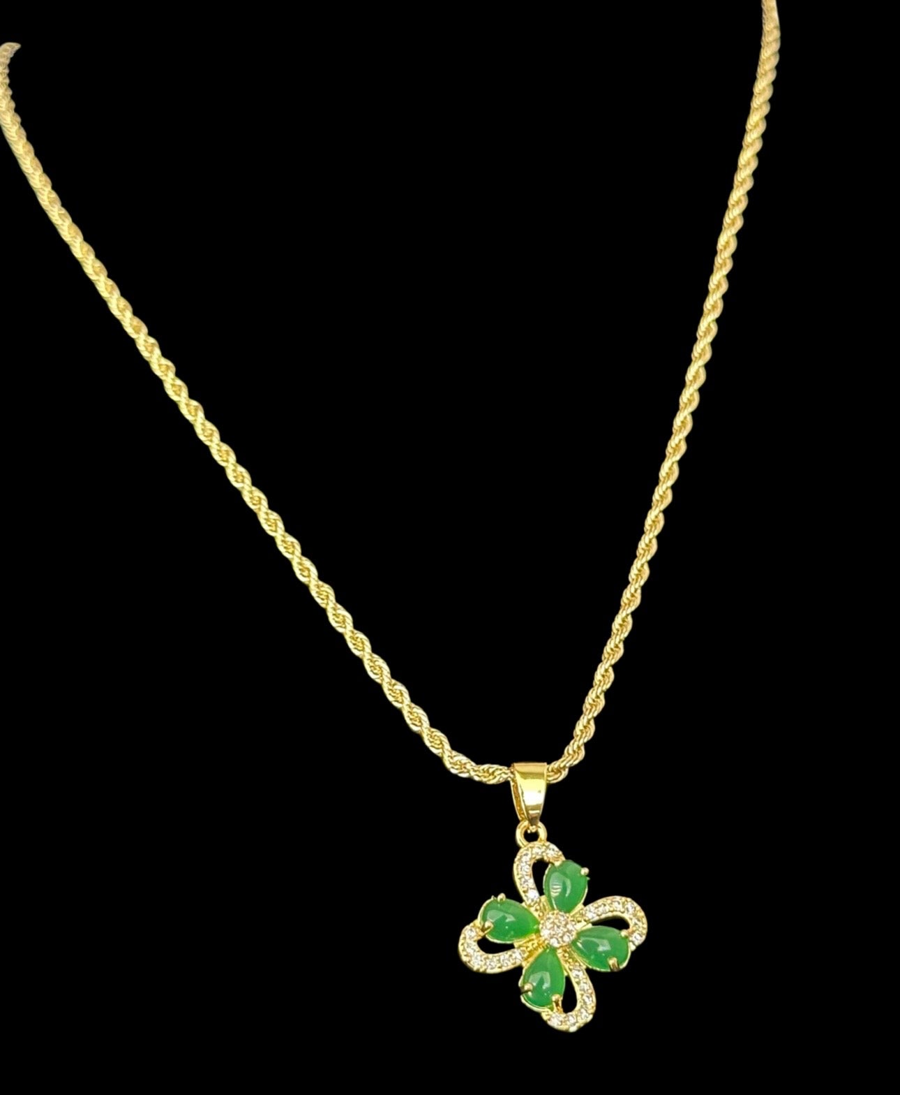 Jade Clover Necklace